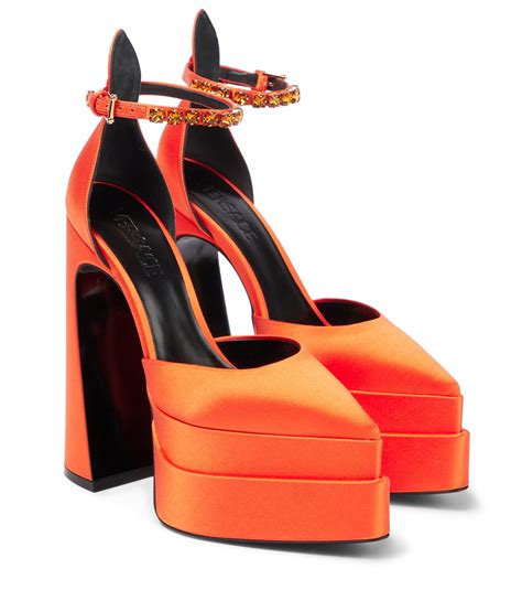 versace orange shoes